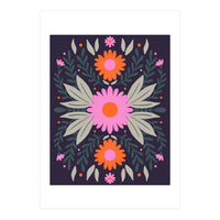 Pink And Orange Flowers (Print Only)