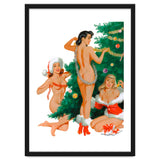 Three Beautiful Women Decorating a Christmas Tree thumbnail