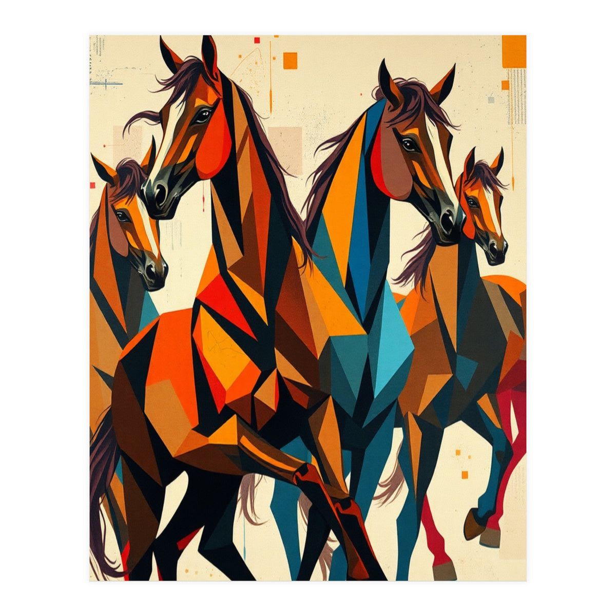 Abstract Horse Modern (Print Only)
