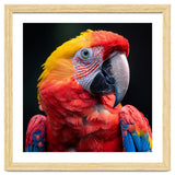 Scarlet Macaw Parrot Headshot Vibrant Colors thumbnail