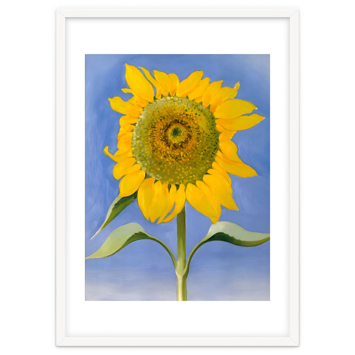 Georgia O’Keeffe – Sunflower, New Mexico (1935) | Bold Modernist Floral Painting Inspired by the American Southwest