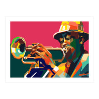 Jazz Trumpet Musician Pop Art Wpap (Print Only)