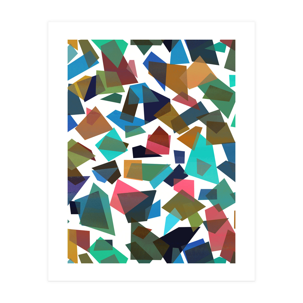 Geometric Squares Collage Colorful (Print Only)