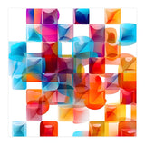 JELL, Multi-colored squares against a white backdrop. (Print Only) thumbnail