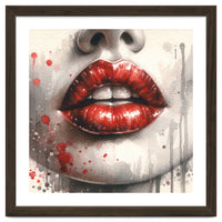 Watercolor Woman Lips #2