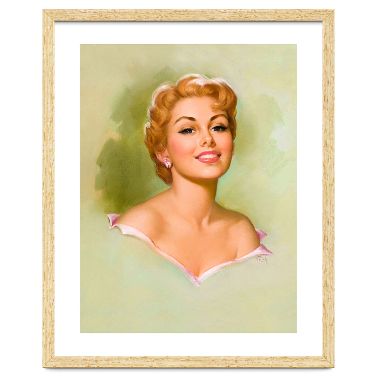 Pinup Blonde Girl Portrait