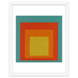 JOSEF ALBERS - HOMAGE TO THE SQUARE GREEN RED YELLOW ORANGE thumbnail