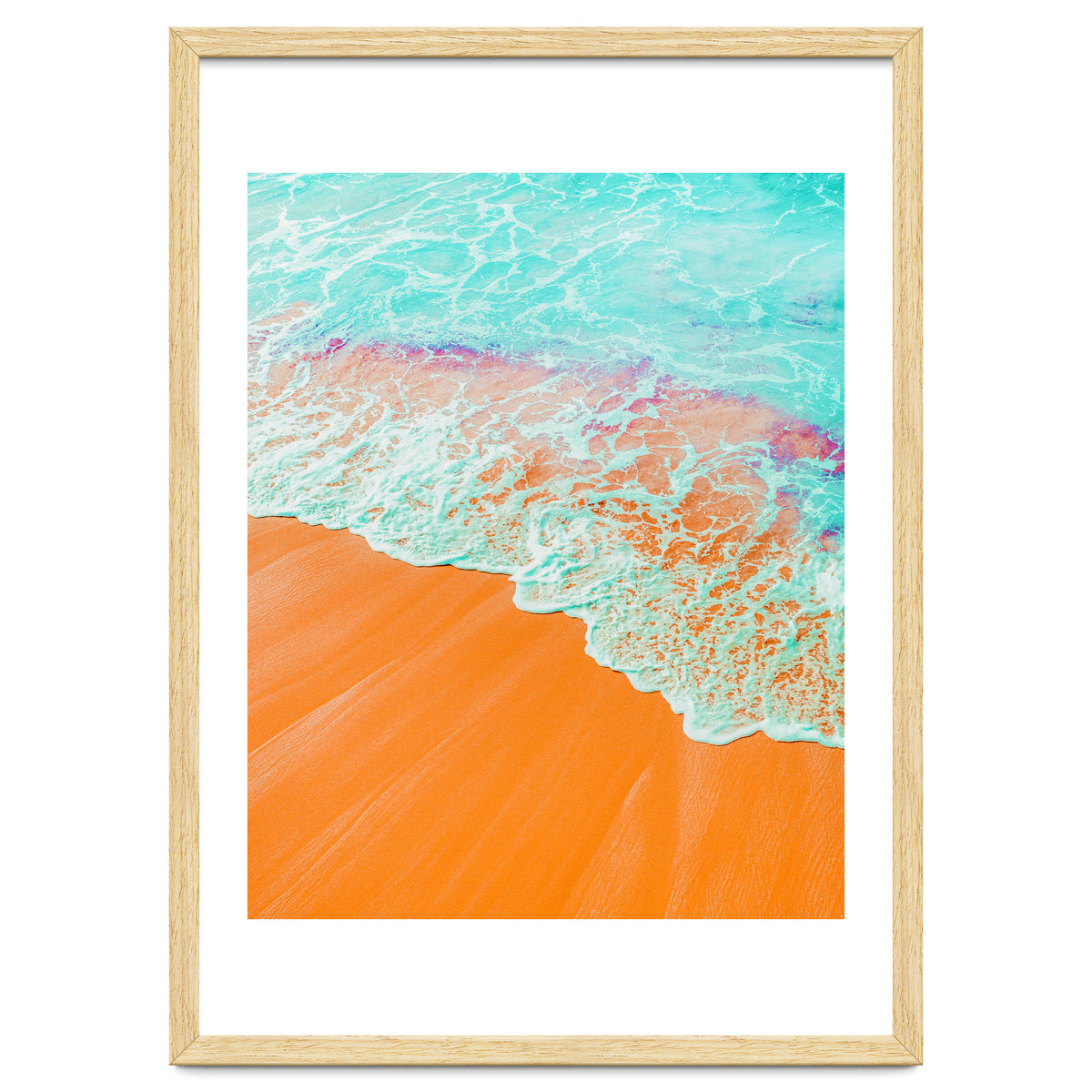 Coral Shore, Ocean Beach Photography, Summer Sea Sand Waves