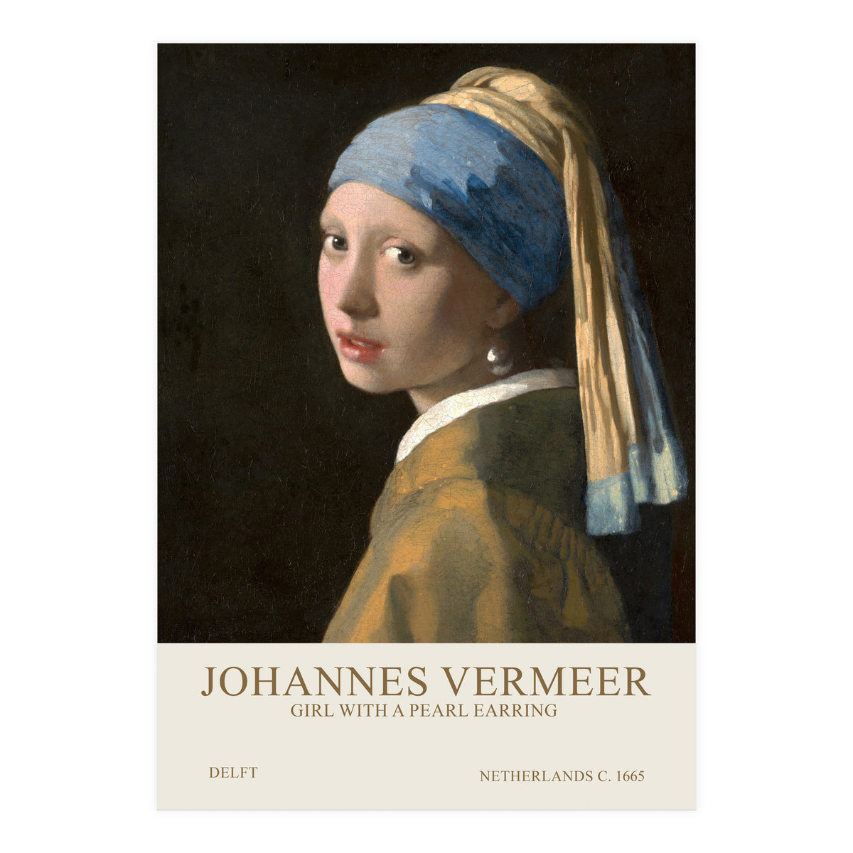Johannes Vermer - Girl with a pearl earring (Print Only)