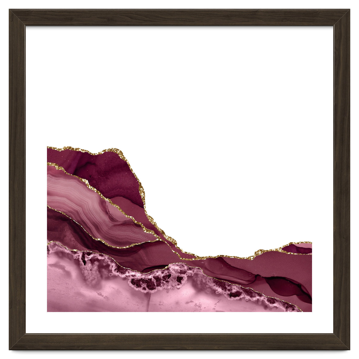 Burgundy & Gold Agate Texture 23