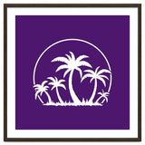 Palm Trees And Sunset in White thumbnail