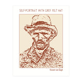 Self Portrait With Grey Felt Hat – Vincent Van Gogh (Print Only) thumbnail
