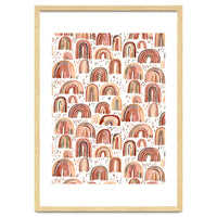 Cute Watercolor Rainbows Terracota