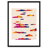 Totem Clouds, Colorful Sky Vibrant Eclectic Bohemian, Abstract Positivity Good Vibes Boho Contemporary Modern Painting thumbnail