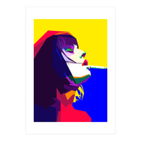 Girl Smoking Pop Art WPAP Style Illustration (Print Only)