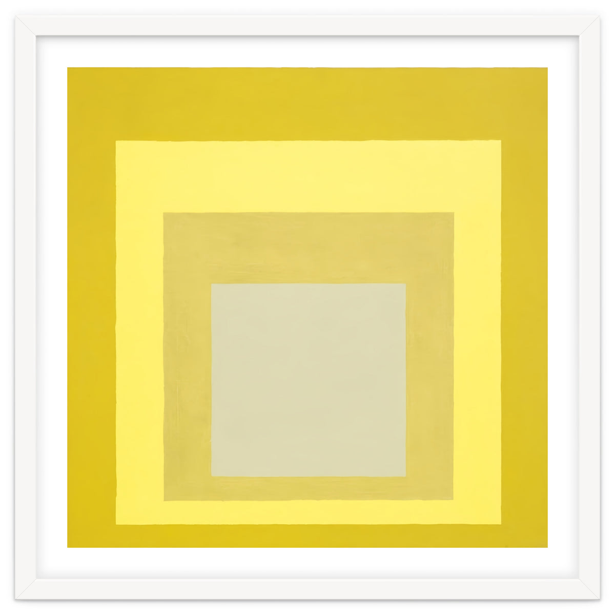 JOSEF ALBERS - HOMAGE TO THE SQUARE YELLOW WHITE