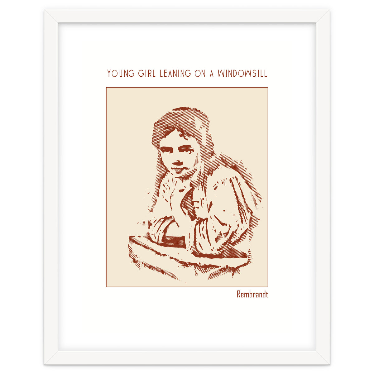 Young Girl Leaning On A Windowsill – Rembrandt Harmenszoon Van Rijn