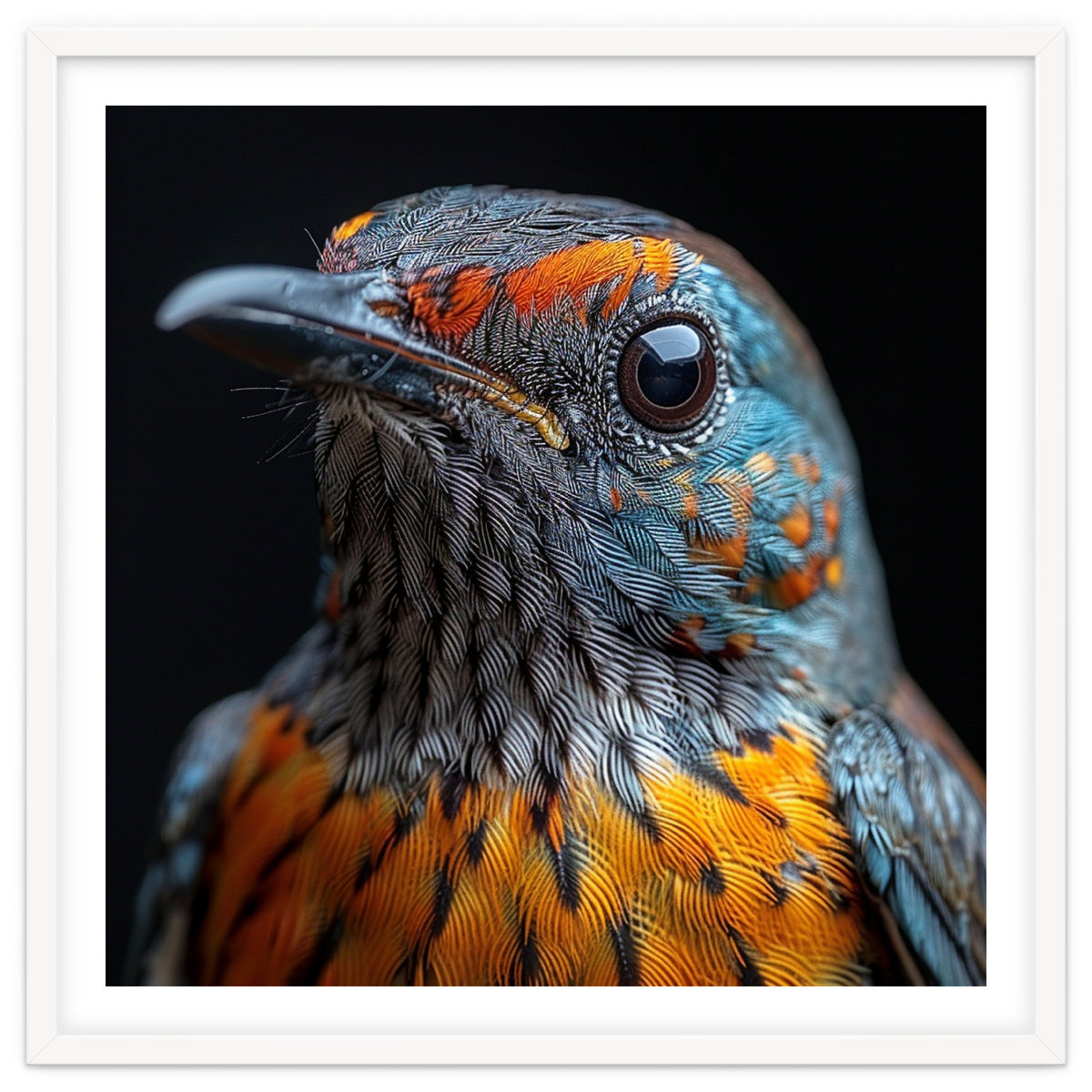 Close Up Of A Colorful Exotic Bird Head