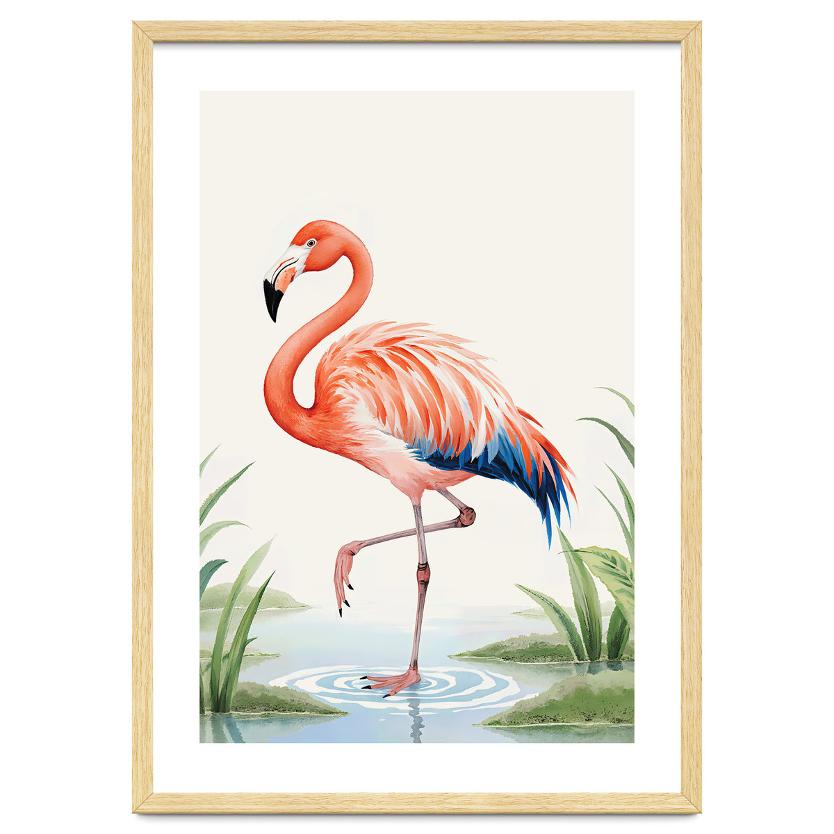 Flamingo Watercolor Illustration