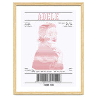 Receipt Art Adele Red