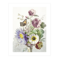 William van Leen – Bouquet of Flowers with a Butterfly (1763–1825) (Print Only)