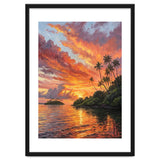 Impressionist Tropical Sunset Over Paradise Island thumbnail
