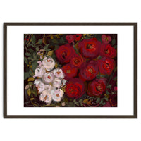 Vintage oil painted moody romantic Roses