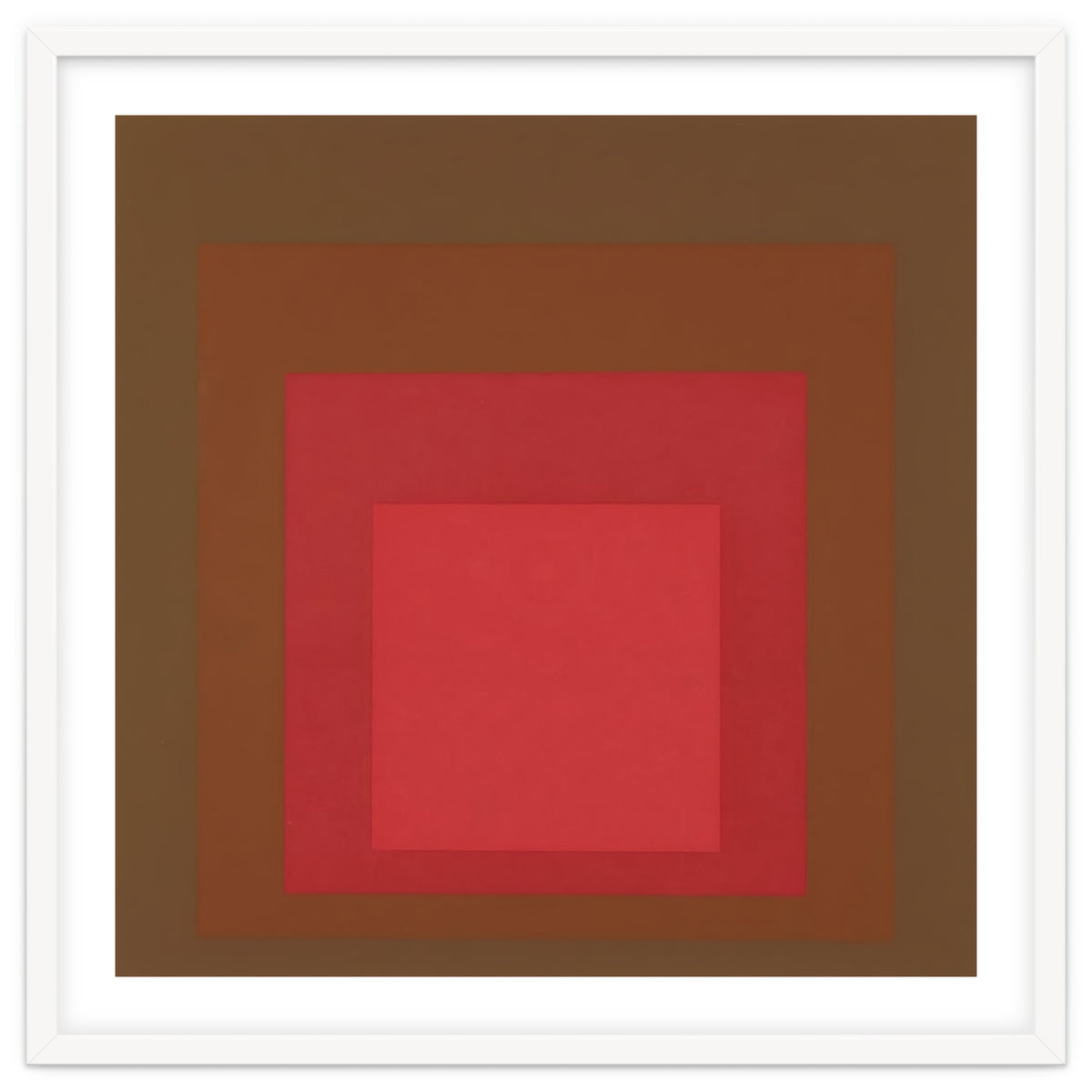 JOSEF ALBERS - HOMAGE TO THE SQUARE, RED, BROWN