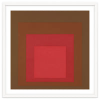 JOSEF ALBERS - HOMAGE TO THE SQUARE, RED, BROWN