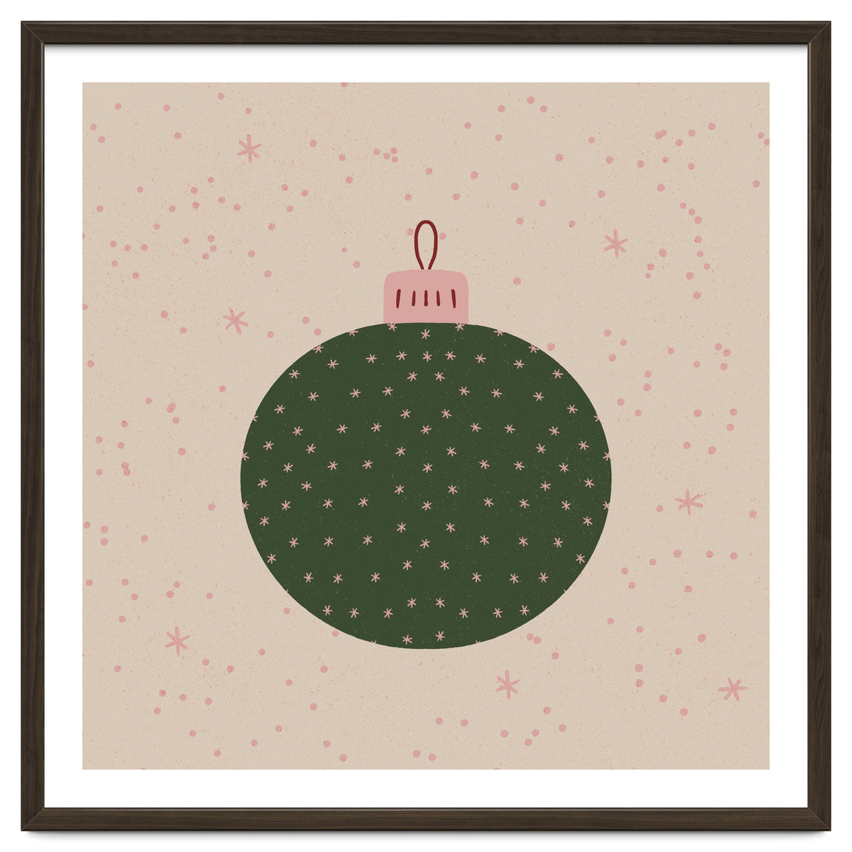 Christmas globe with snowflakes