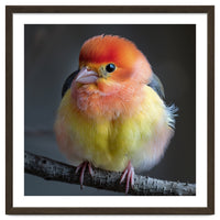 Beautiful Bird With Vibrant Orange And Yellow Plumage