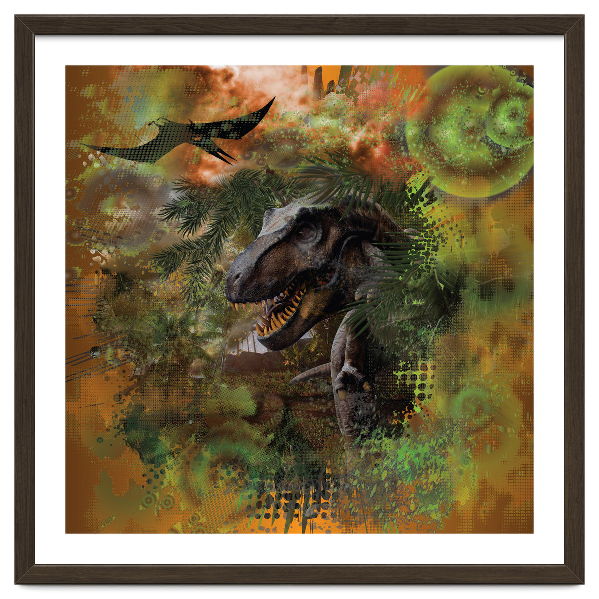 Dinosaur Jurassic T-Rex Collage