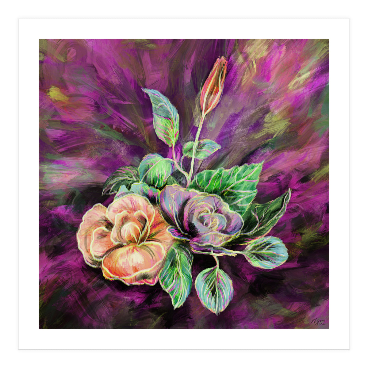 Bloom I (red) (Print Only)