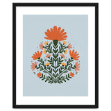 Symmetrical floral bouquet - orange and green thumbnail