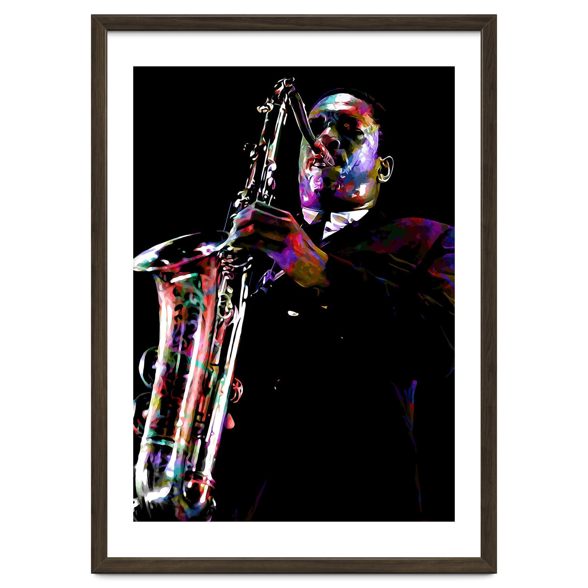 John Coltrane American Jazz Saxophonist Colorful