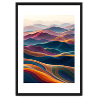 Colorful Abstract Mountain Dunes Art Print