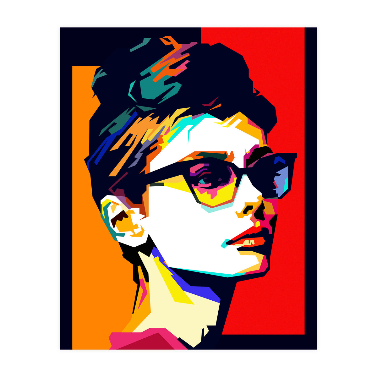 Audrey Hepburn Hollywood Star Pop Art WPAP (Print Only)