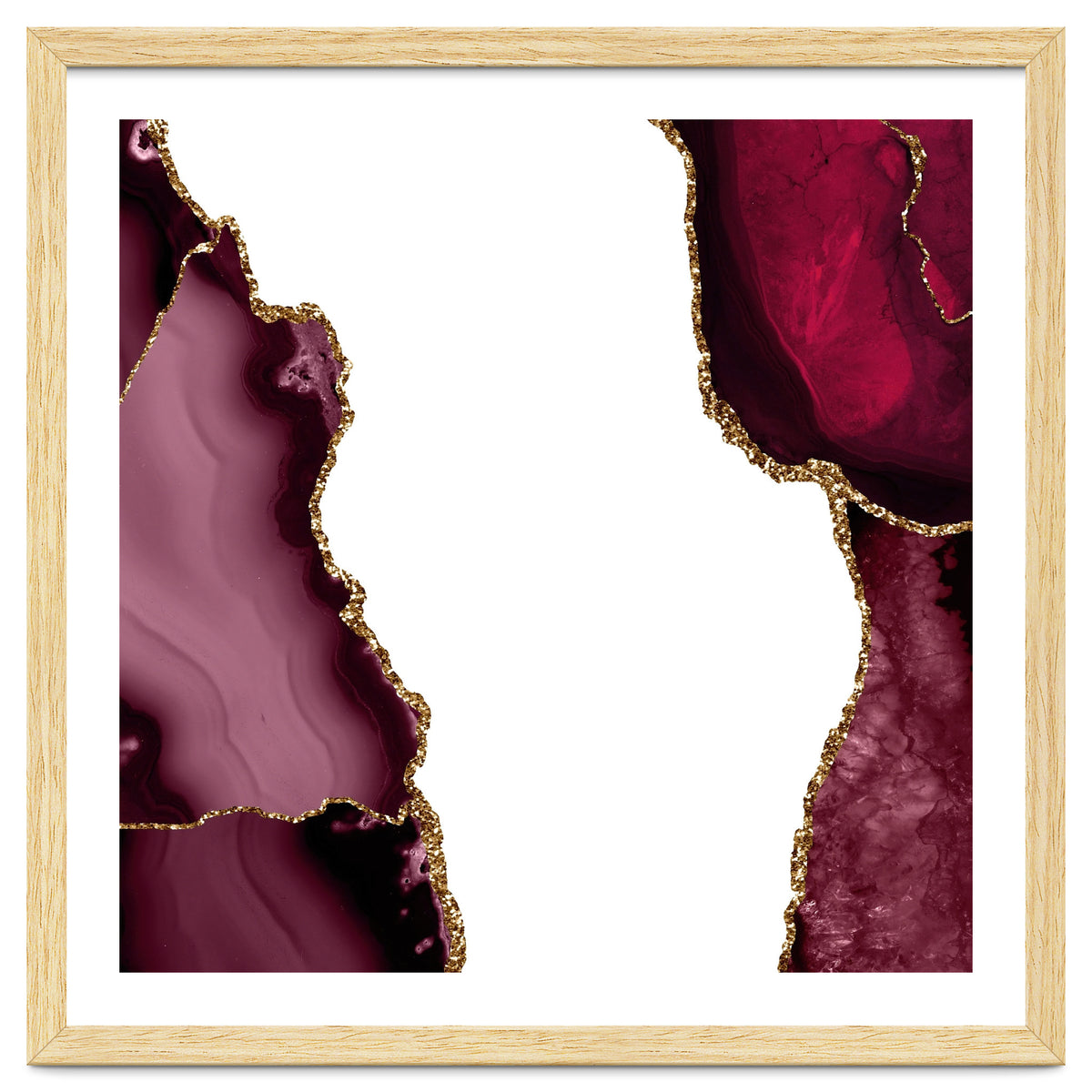Burgundy & Gold Agate Texture 21