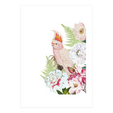 Cockatoo in Flower Jungle  (Print Only) thumbnail