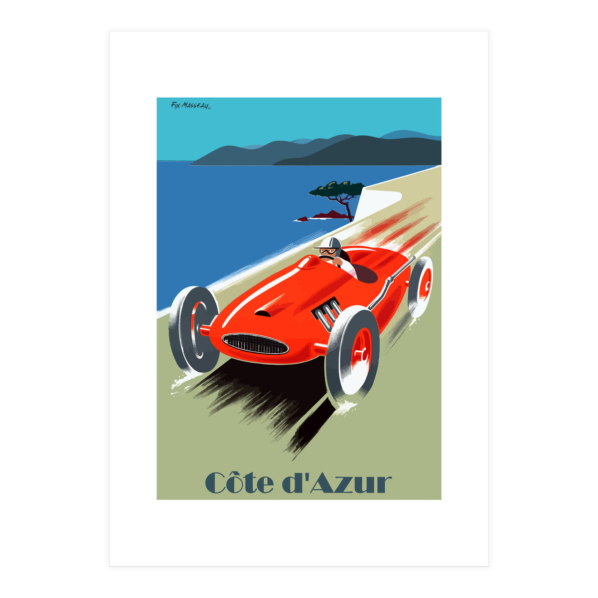 French Riviera, Race Car (Print Only)