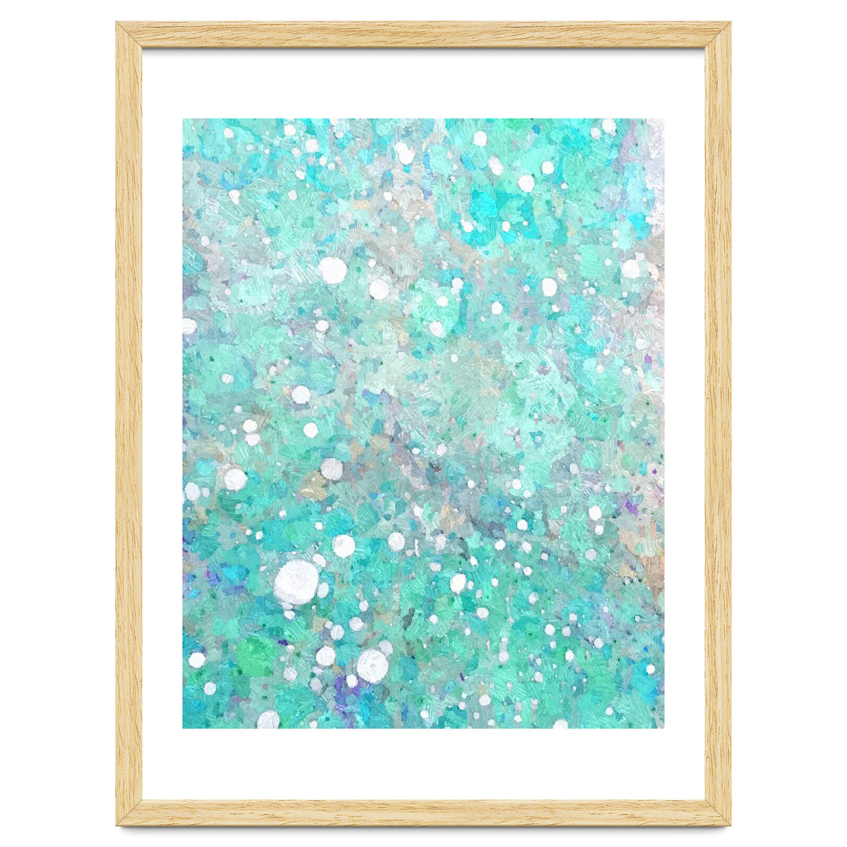 Blue Green Dreamy Marble, Minimal Abstract Pastel Graphic Design Eclectic Bohemian Painting Texture
