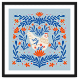 Blooming Chicken Blue And Orange thumbnail