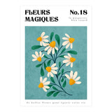 Magical Flowers No.18 Duck Egg Daisies (Print Only) thumbnail
