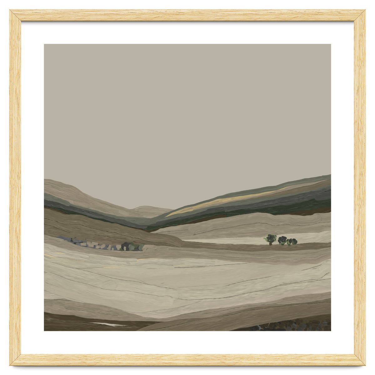 Muted Landscape oil painting