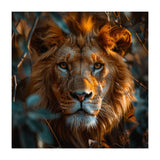 Close Up Majestic Lion Face Amidst Foliage (Print Only) thumbnail