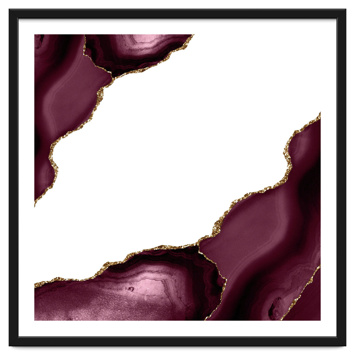Burgundy & Gold Agate Texture 22