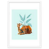Camel Ride, Modern Bohemian Eclectic Animals, India Culture Travel Palm Desert Painting thumbnail