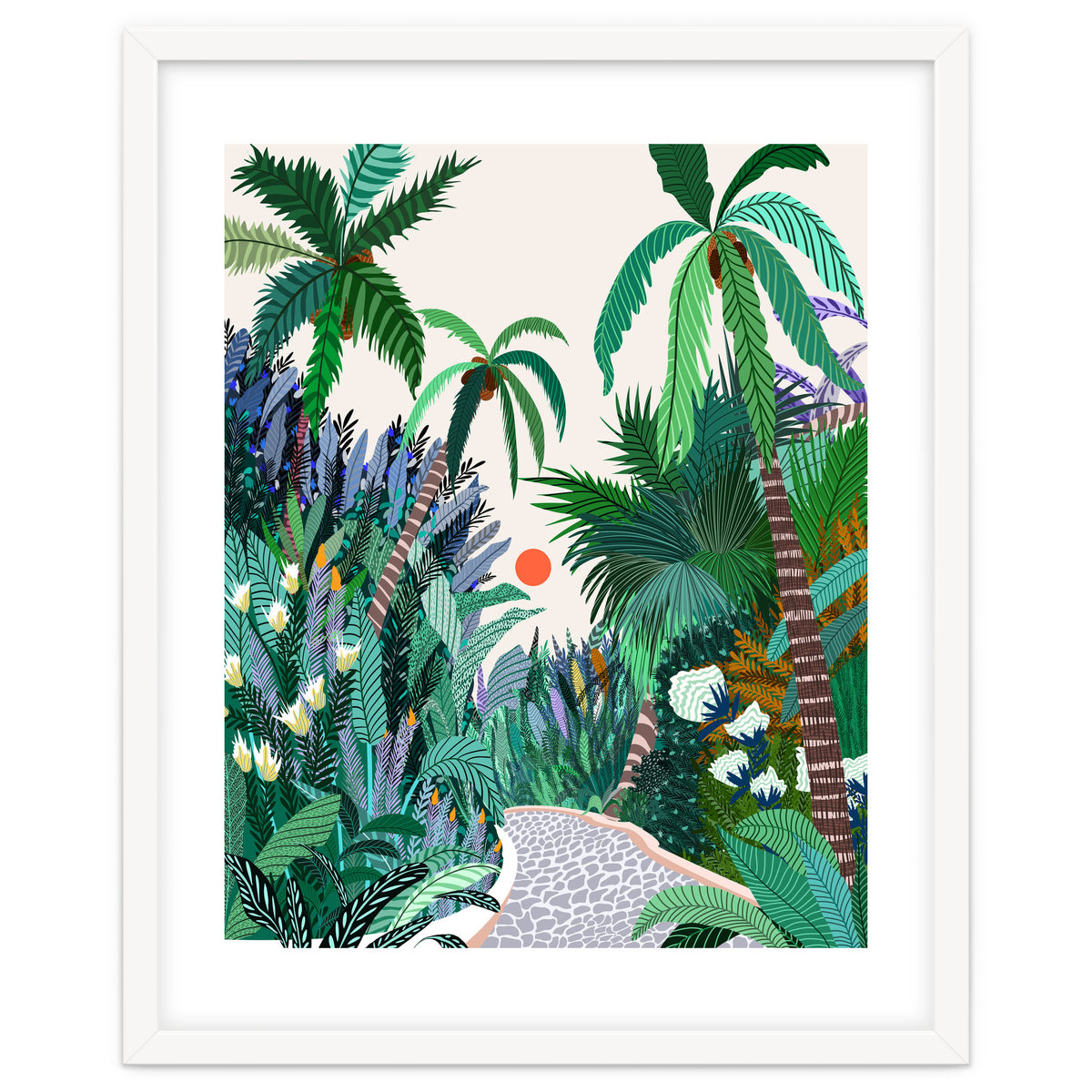 The Urban Jungle Route, Botanical Tropical Nature Plants, Forest Bohemian Eclectic Trees, Exotic Garden Palm Travel Boho