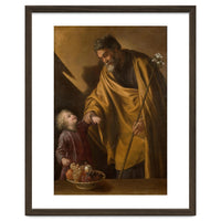 Sebastián Martínez / 'Saint Joseph with the Christ Child'. Ca. 1650. Oil on canvas.