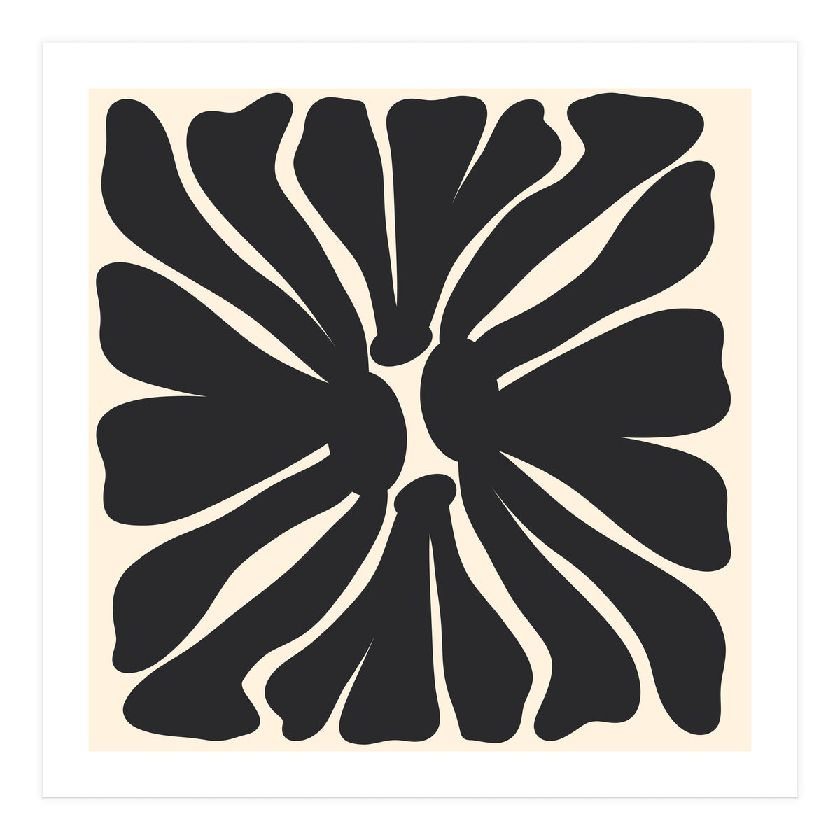 Abstract Monochrome Flower 2 (Print Only)